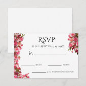 ブッシュウォーターカラーフラワエンゲージメントパーティー 出欠カード (正面/裏面)