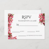 ブッシュウォーターカラーフラワエンゲージメントパーティー 出欠カード (正面/裏面)