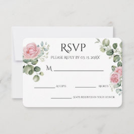 ブッシュウォーターカラーフラワエンゲージメントパーティー 出欠カード