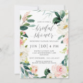 ブッシュウォーターカラーフラワーブライダルシャワー 招待状 (正面)