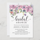 ブッシュウォーターカラーフローラとグリーンウェディングシャワー 招待状 (正面)