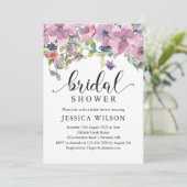 ブッシュウォーターカラーフローラとグリーンウェディングシャワー 招待状 (スタンド正面)