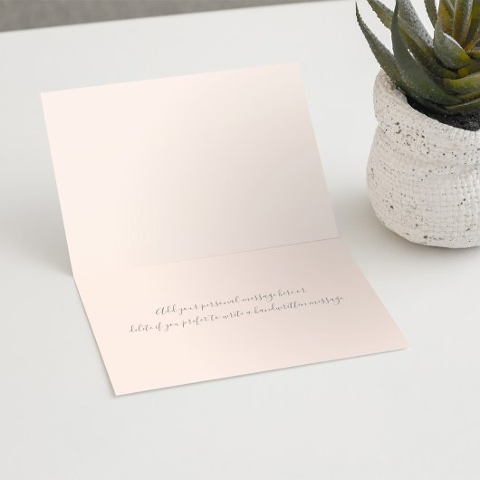 ブッシュウォーターカラーフローラルウェディングシャワーのお礼 サンキューカード