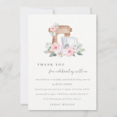 ブッシュウォーターカラーミキサーフローラルレシピ ブライダルシャワー サンキューカード (正面)