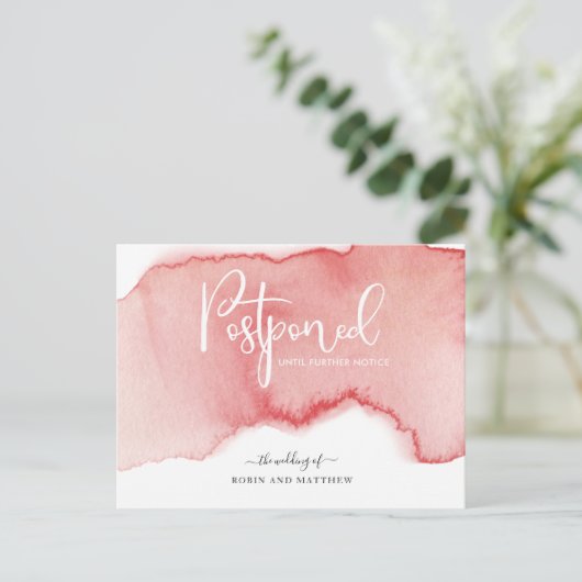 ブッシュウォーターカラー延期結婚発表 ポストカード (スタンド正面)