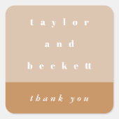 ブッシュカラーブロック オーダーメイド サンクスステッカー スクエアシール (正面)