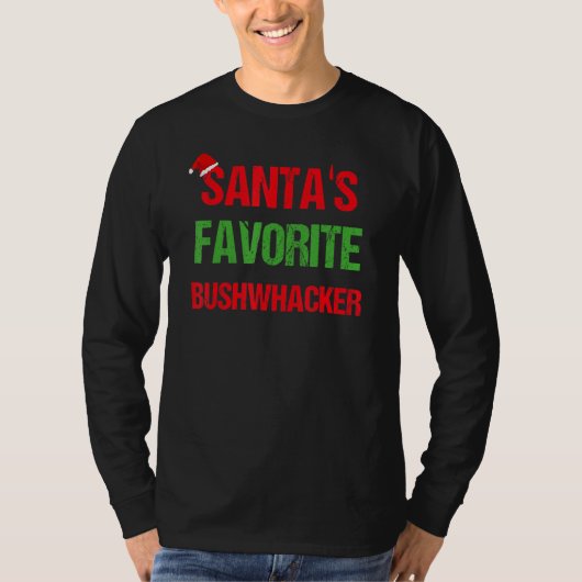 ブッシュカーパジャマおもしろいクリスマス Tシャツ (正面)