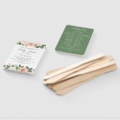 ブッシュガーデン フローラル ウェディングプログラム ハンドファン (組立なし)