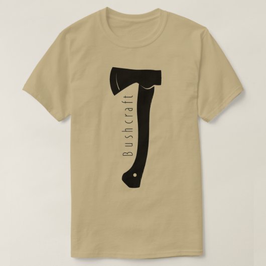 ブッシュクラフトアックスブラック Tシャツ (デザイン正面)