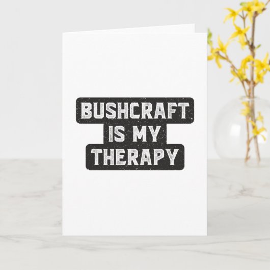 ブッシュクラフトサバイバルセラピーブッシュクラフターギフトアイディア カード (黄色い花)