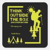 ブッシュクラフトトレーニングとツアー会社プロモーションLarg スクエアシール (正面)