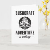 ブッシュクラフトブシュクラフターサバイバルアウトドアギフトアイディア カード (黄色い花)