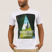 ブッシュクラフト「母なる自然を訪れよ」荒野 Tシャツ (正面)
