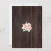 ブッシュクリーム フローラル ウッド アイ・ドゥ・バーベキュー 婚約 招待状 (裏面)