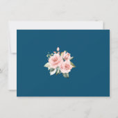 ブッシュクリーム フローラル ゴールド グリッター フレーム ウェディング セーブザデート (裏面)