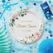 ブッシュゴールドの花柄 ブランシュ＆バブル ペーパープレート (パーティー)