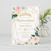 ブッシュゴールド フラワー ジオメトリック バタフライ キンチェアネラ 招待状 (スタンド正面)