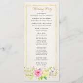 ブッシュゴールド フローラル モダン 結婚式 式次第 プログラム (裏面)