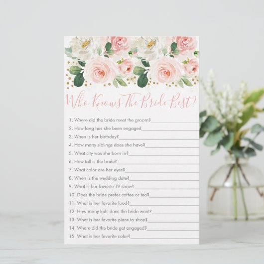 ブッシュゴールド フローラル 誰が花嫁を一番知っている? ゲーム (スタンド正面)