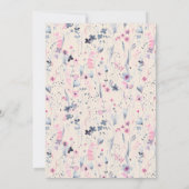 ブッシュゴールド ワイルドフラワー ガネーシュ インドの誕生日 招待状 (裏面)