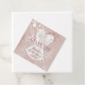 ブッシュシルバー マーブル ホワイト コルセット ブライダル シャワー フェイバータグ (インサイチュ)