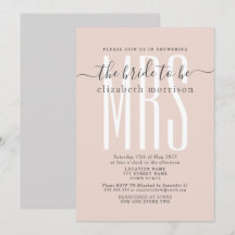 ブッシュスクリプトの結婚前お披露目招待状