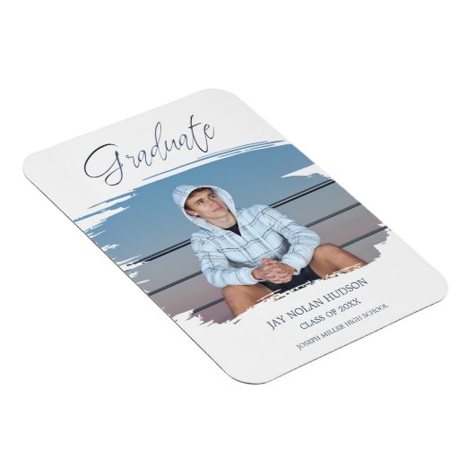 ブッシュストロークお洒落タイポグラフィ大学院 マグネット (右側)