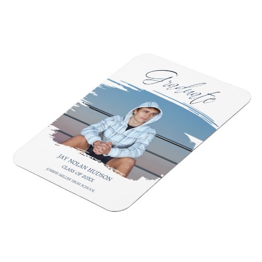 ブッシュストロークお洒落タイポグラフィ大学院 マグネット (左側)