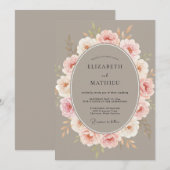 ブッシュタウプのリースの結婚式 招待状 (正面/裏面)