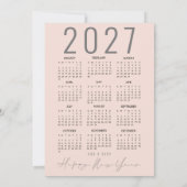 ブッシュツリー 2027年カレンダー メリークリスマス シーズンカード (裏面)