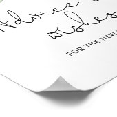 ブッシュネイビー フラワーの新婚夫婦へのアドバイスと願い ポスター (角)