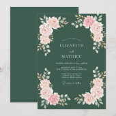 ブッシュピオニー森の結婚式 招待状 (正面/裏面)