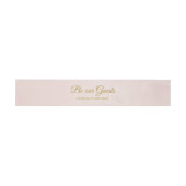 ブッシュピンクとゴールドのカスタマイズ可能 招待状ベリーバンド (フラット)