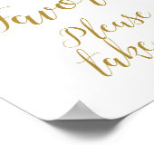 ブッシュピンクとゴールドのブライダルシャワーのサイン ポスター (角)