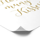 ブッシュピンクとゴールドの結婚前お祝い看板 ポスター (角)