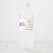 ブッシュピンクとネイビーのパンプキン　ジェンダー発表 ペットボトルラベル (正面)