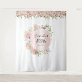 ブッシュピンクとローズゴールドの_ANYイベント写真用背景 タペストリー (正面)