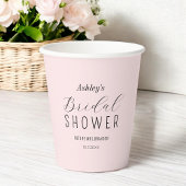 ブッシュピンクのウェディングシャワーブランチ 紙コップ