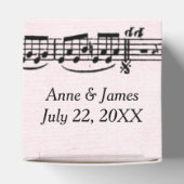 ブッシュピンクのウェディング シート ミュージック フェイバーボックス (上部)