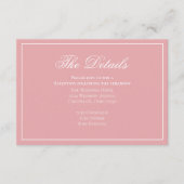 ブッシュピンクのカリグラフィー・エレガントな詳細の返信をお願いします エンクロージャーカード (正面)