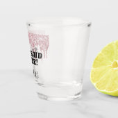 ブッシュピンクのグリッターが花嫁から零れ落ちる 彼女はイエスと言った名前 ショットグラス (右)