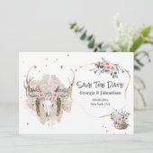 ブッシュピンクのグリーン鹿の角 ローズ ボヘミアンチック セーブザデート (スタンド正面)