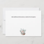 ブッシュピンクのグリーン鹿の角 ローズ ボヘミアンチック セーブザデート (裏面)