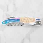 ブッシュピンクのサンセットハートビーチウェディング ソムリエナイフ (裏面)