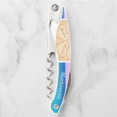 ブッシュピンクのサンセットハートビーチウェディング ソムリエナイフ (正面)