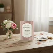 ブッシュピンクのストライプが入ったエレガントな結婚式の招待状 招待状