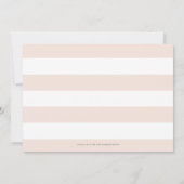 ブッシュピンクのバラのバット・ミッツヴァ 招待状 (裏面)