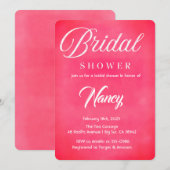 ブッシュピンクのブライズシャワー 招待状 (正面/裏面)