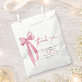 ブッシュピンクのボウ 彼女は結婚する ブライダルシャワー フェイバーバッグ (クリップ留めされた状態)