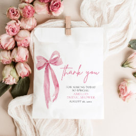 ブッシュピンクのボウ 彼女は結婚する ブライダルシャワー フェイバーバッグ
